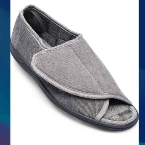 Happy Touch (Size 12) Men's Open Toe Adjustable Memory Foam Slippers (NEW-NWT) - Picture 9 of 9
